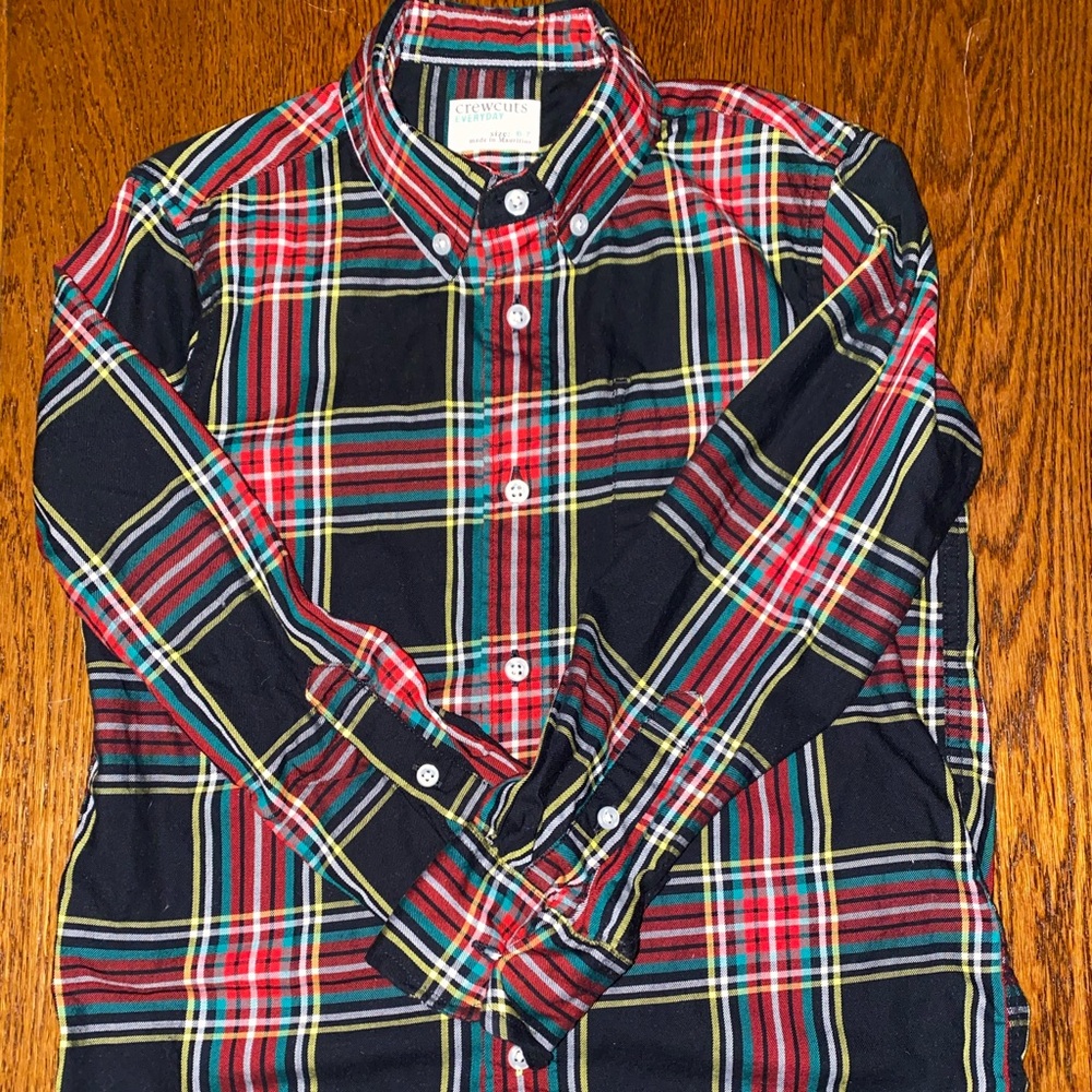 J Crew Stewart Tartan plaid button down sz 6-7